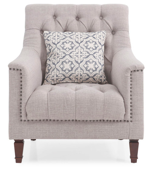 Elegant Traditional Chair - Light Gray