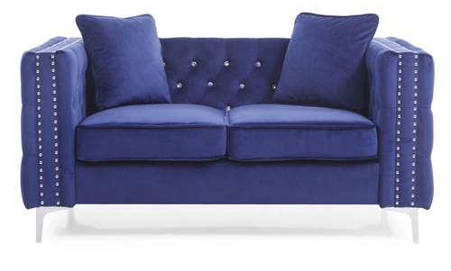 Chic Contemporary Loveseat - Blue