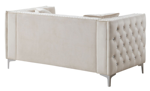 Chic Contemporary Loveseat - Ivory
