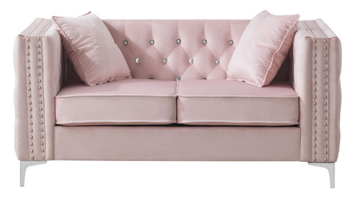 Chic Contemporary Loveseat - Pink
