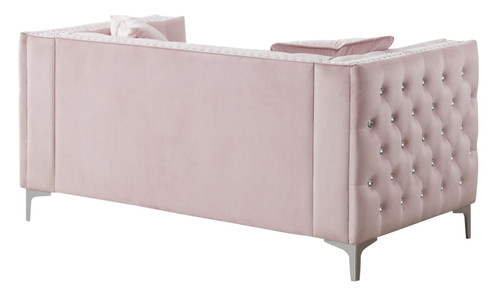 Chic Contemporary Loveseat - Pink
