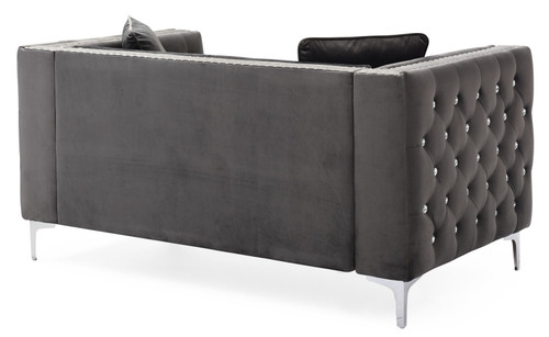 Chic Contemporary Loveseat - Gray