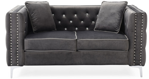 Chic Contemporary Loveseat - Gray
