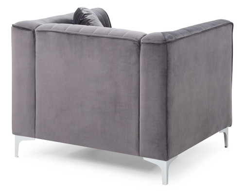 Contemporary Sloped Armchair - Gray