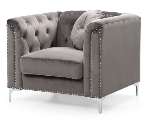 Elegant Contemporary Chair - Dark Gray