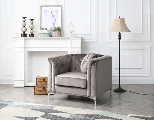 Elegant Contemporary Chair - Dark Gray