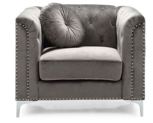 Elegant Contemporary Chair - Dark Gray