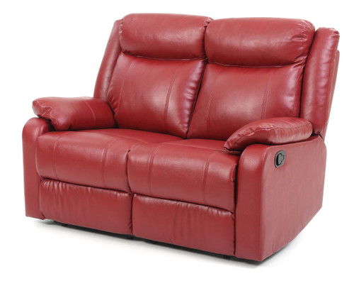Double Reclining Love Seat - Red