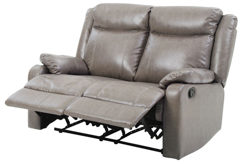 Contemporary Padded Love Seat - Gray