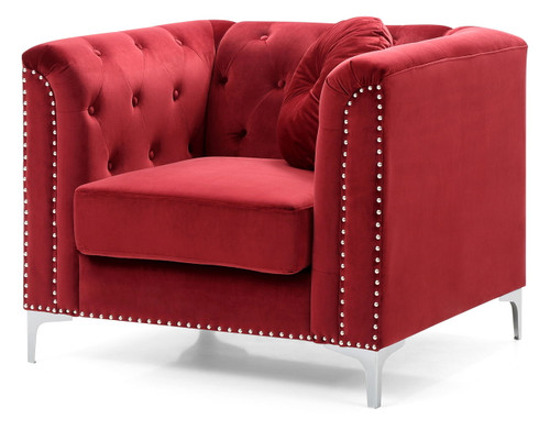Elegant Contemporary Chair - Burgundy