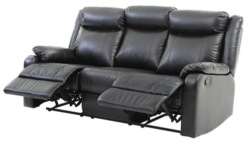 Double Reclining Sofa - Black