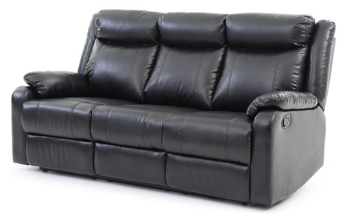 Double Reclining Sofa - Black