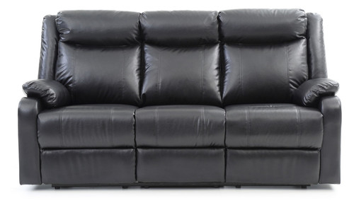Double Reclining Sofa - Black