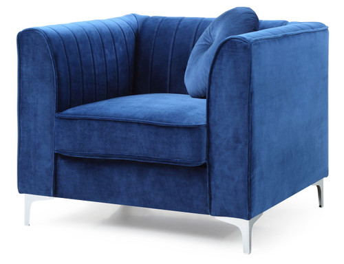 Chic Accent Chair For Cozy Spaces - Navy Blue