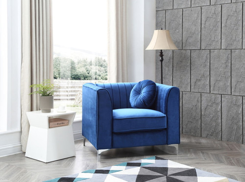 Chic Accent Chair For Cozy Spaces - Navy Blue