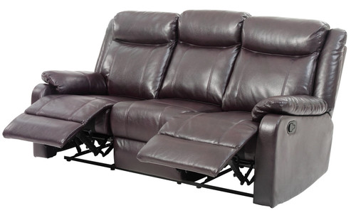 Double Reclining Sofa - Dark Brown