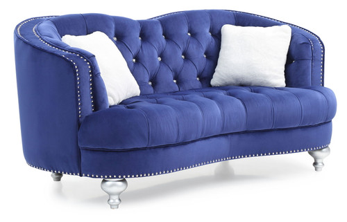 Charming Traditional Loveseat - Blue