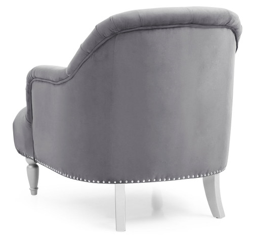 Elegant Traditional Armchair - Gray