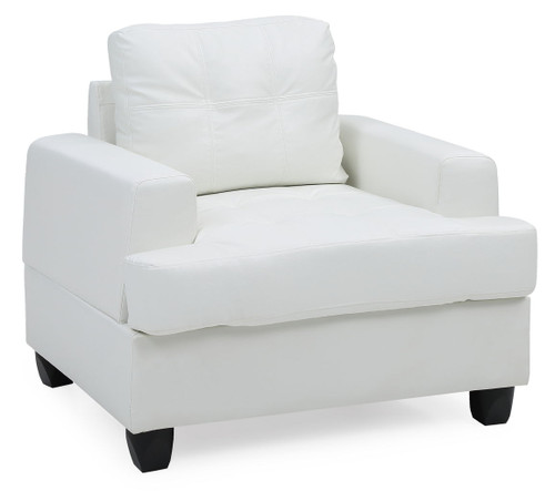 Charming Transitional Chair - White