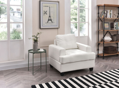 Charming Transitional Chair - White