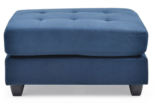 Stylish Contemporary Ottoman - Navy Blue