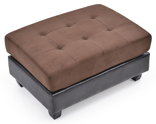 Stylish Contemporary Ottoman - Chocolate