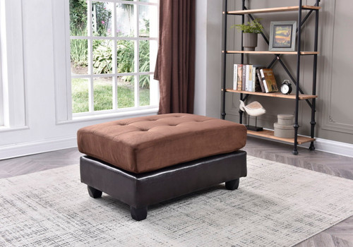 Stylish Contemporary Ottoman - Chocolate