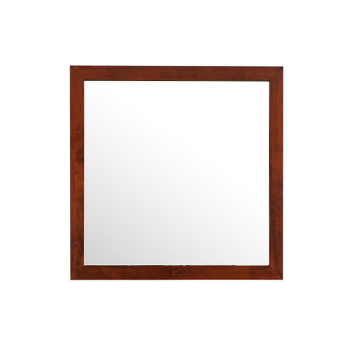 Modern Design Transitional Wall Mirror - Cherry