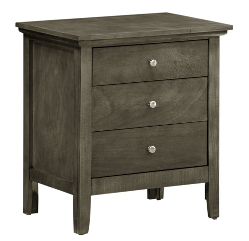 3 Drawer Nightstand - Gray
