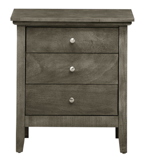 3 Drawer Nightstand - Gray