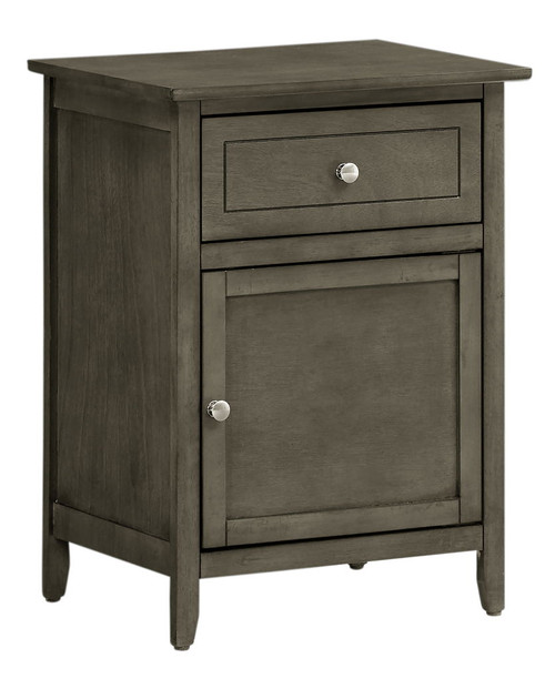 Chic Transitional Nightstand - Gray