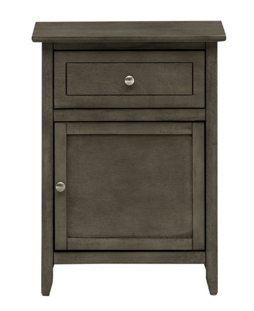 Chic Transitional Nightstand - Gray