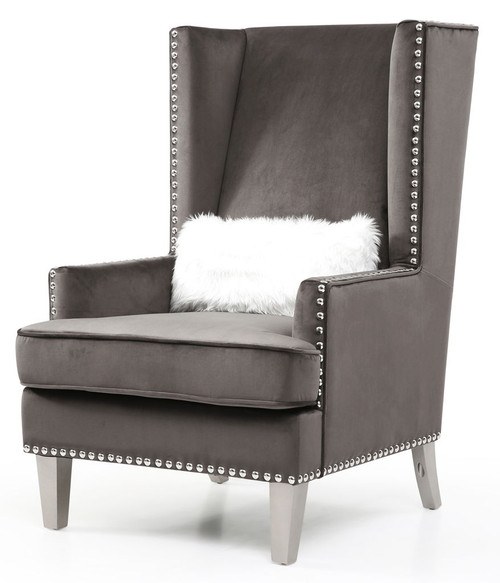 Elegant Traditional Armchair - Dark Gray