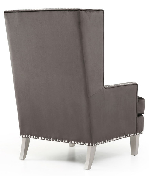 Elegant Traditional Armchair - Dark Gray