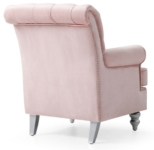 Charming Traditional Accent Chair - Pink