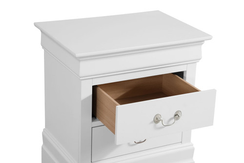 Louis Phillipe - Elegant Nightstand - White