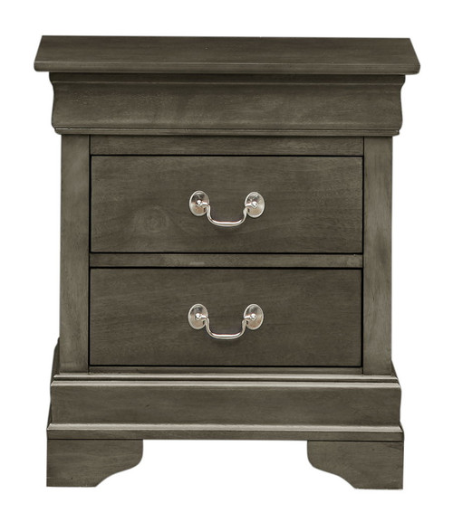 Louis Phillipe - Elegant Nightstand - Gray