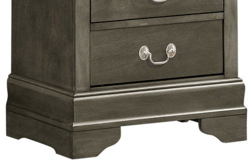 Louis Phillipe - Elegant Nightstand - Gray