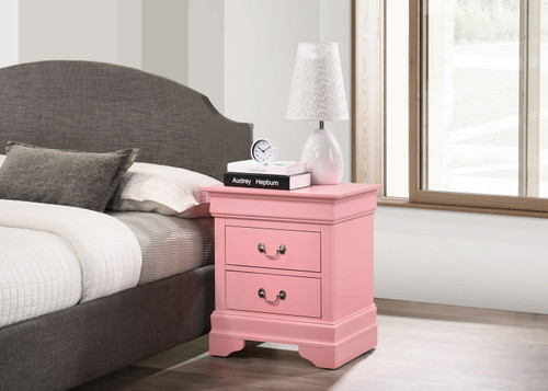 Louis Phillipe - Charming Nightstand - Pink
