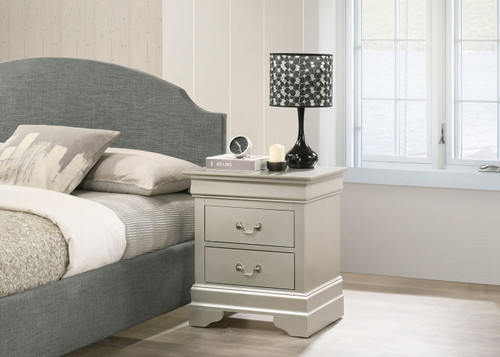 Louis Phillipe - Nightstand - Silver Champagne