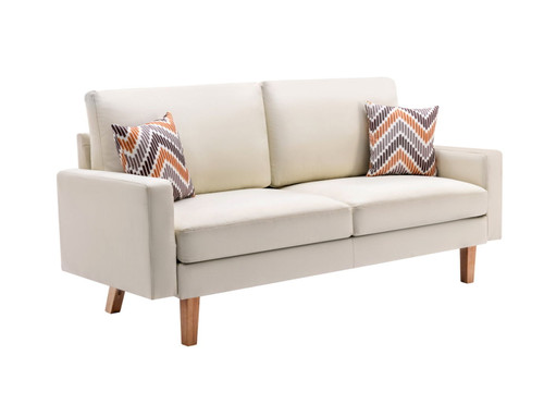 Bahamas - Sofa And 2 Chairs With 2 Throw Pillows - Beige
