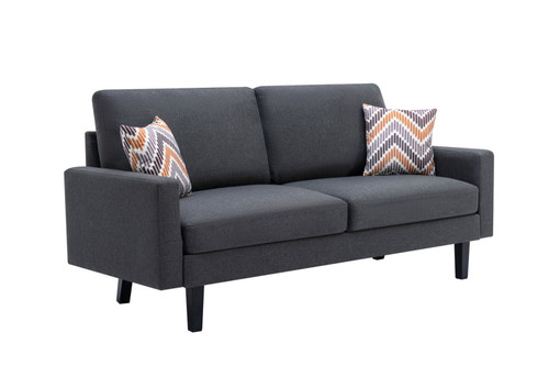 Bahamas - Sofa With 2 Throw Pillows - Dark Gray