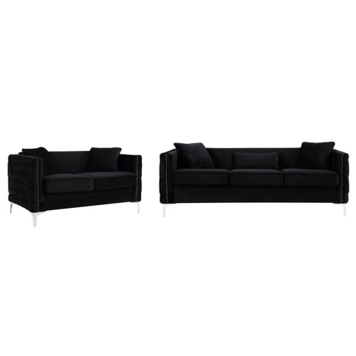 Bayberry - Sofa Loveseat Living Room Set - Black