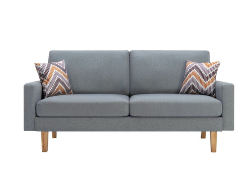 Bahamas - Sofa With 2 Throw Pillows - Gray