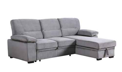 Kipling - Reversible Sleeper Sectional Sofa Chaise - Gray