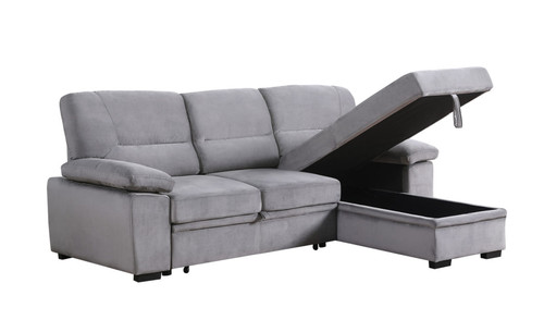 Kipling - Reversible Sleeper Sectional Sofa Chaise - Gray