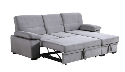 Kipling - Reversible Sleeper Sectional Sofa Chaise - Gray
