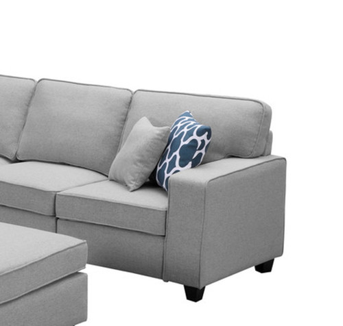 Sonoma - 6 Piece Modular L-Shape Sectional Sofa With Ottoman - Light Gray
