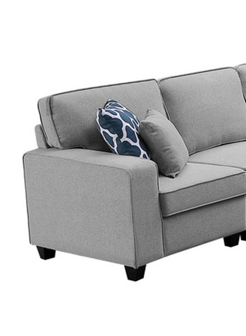 Sonoma - 6 Piece Modular L-Shape Sectional Sofa With Ottoman - Light Gray