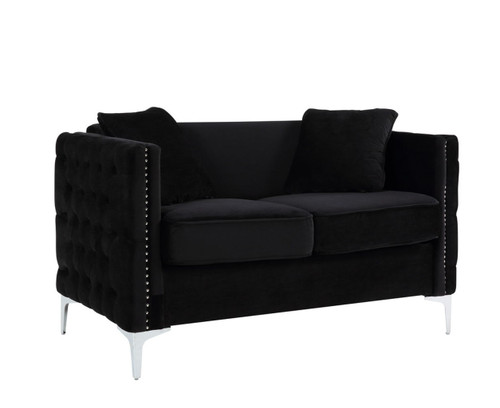 Bayberry - Loveseat With 2 Pillows - Black